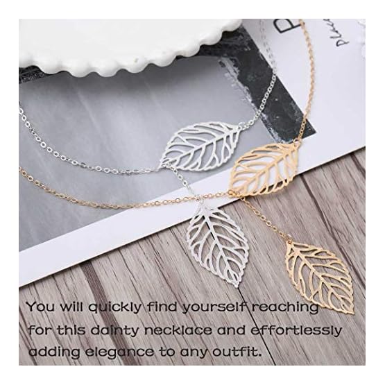 Aukmla-Chic-Leaf-Shaped-Chain-Jewelry-Necklaces-for-Women-and-Girls-Gold Aukmla-Chic-Leaf-Shaped-Chain-Jewelry-Necklaces-for-Women-and-Girls-Gold