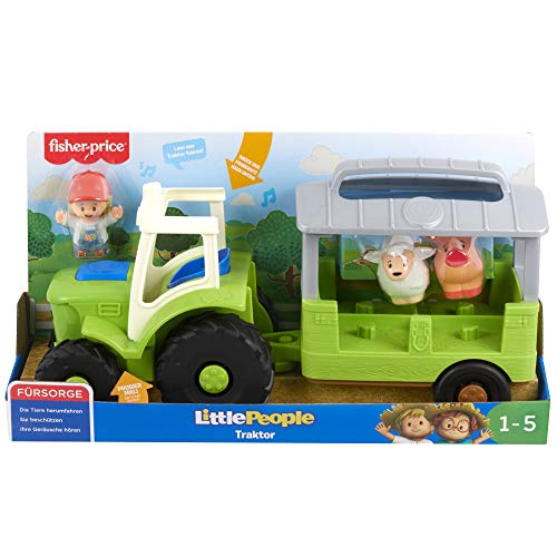 Fisher-Price GTM07 - Little People Traktor zum Schieben, musikalischer Traktor für Kleinkinder und Vorschulkinder – Bild 7