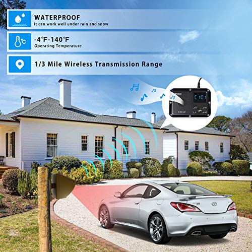 1 Driveway+Wireless+Detector+Rechargeable+Weatherproof