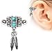 Turquoise & Feather Cartilage Cuff Earring (Sold by Piece)