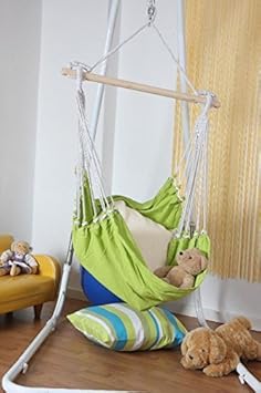 Hängesessel Fashion grün incl. Befestigung und Schaukelfeder!