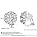 Yoursfs Crystal Clip On Earrings for Women 18K White Gold Plated Sparkle CZ Round Cocktail Earring Jewelry