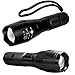 BESTSUN Ultra-Bright LED Flashlights, Cree XM-L T6 LED Zoomable 5 Mode LED Flashlight Torch Lamp Zoom, 2 Pack