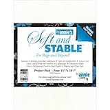 By Annie Soft and Stable Project Pack, 13-1/2 by 18-1/2-Inch, White, 4 Per Package