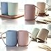 UPSTYLE Retro Eco-friendly Wheat Straw Lightweight Cup Biodegradable Mug Plastic Tumbler for Water, Coffee, Milk,Tea Size 13.5 oz (pack of 4)