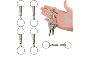 YUHENGCT 5 Pack Quick Release Keychain, Pull Apart Detachable Key Rings Chains for Car Keys,Valet Keys Flashlights DIY Crafts
