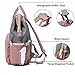 Diaper Bag Backpack, Multifunction Travel Back Pack, Nappy Bag, Waterproof Maternity Baby Bag with Bottle Warmer, Insulated Pockets, Stroller Straps and USB Charging Port, Unisex and Stylish Pink&Gray