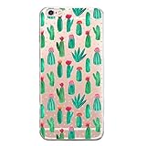 iPhone 6/6S Case,Blingy's Cactus Style Transparent Rubber TPU Case for Apple iPhone 6/6S (Green Cactus Style)
