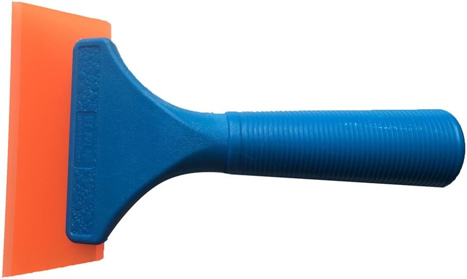 Woboren 7 inch Silicone Rubber Squeegee for Glass Mirror, Shower, Auto, Car Windows Blue & Orange - Image 3