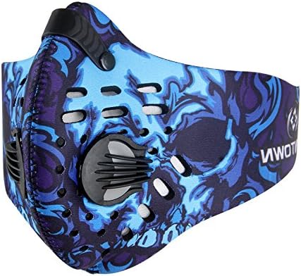 TOPSHION Dust Proof Riding Mask with Filtered Activated Carbon Filtration Exhaust Gas for Outdoor Sports Anti Pollen Allergy PM2.5 Half Face Mask