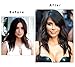 SARLA Black Brown Side Bangs Clip in Synthetic Hair Pieces Straight Bangs Extension for Women