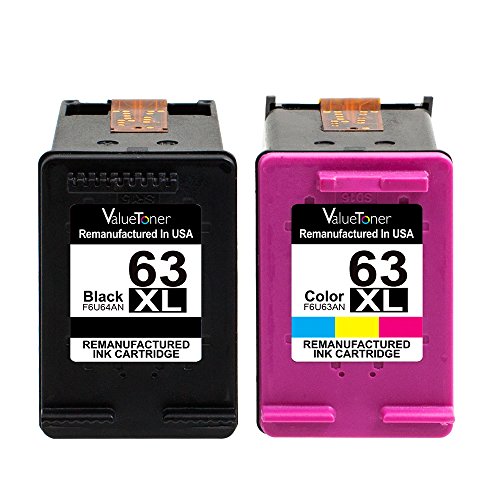 ValueToner Remanufactured Ink Cartridge for HP 63XL 63 XL High Yield (1