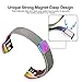 For Fitbit Alta Bands and Fitbit Alta HR Bands Milanese Loop Stainless Steel Metal Bracelet with Unique Magnet Clasp Replacement Bands for Fitbit Alta and Fitbit Alta HR Colorful