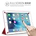 MoKo Case for iPad Pro 9.7 - Slim Lightweight Smart-shell Stand Cover with Translucent Frosted Back Protector for Apple iPad Pro 9.7 Inch 2016 Release Tablet, RED (with Auto Wake / Sleep)