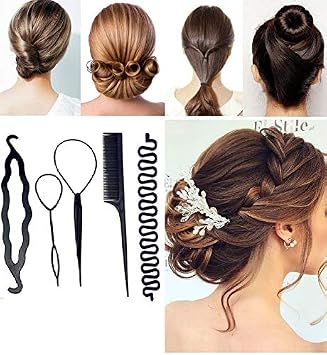 Ekan Wedding Hair Styling Combo For Hair Bun Maker Accessories 15