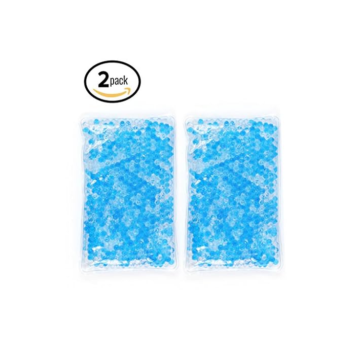 Gel Beads Hot & Cold Compress Ice Pack (2-Pack) - Gel Bead Ice Pack w/ 2 Covers - Reusable Ice Packs for Pain Relief and…