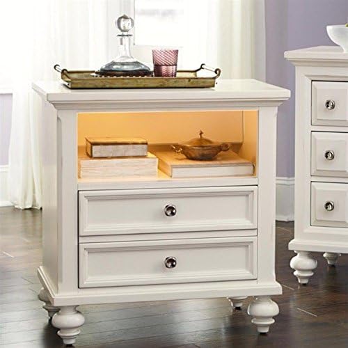 American Drew 605609 Drawer Nightstand in Dover, white