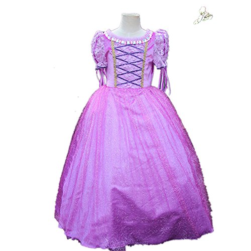 Starkma Girls Princess Rapunzel Purple Dress Party Cosplay Sophia Costume