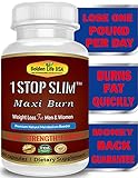1 Stop Slim™Maxi Burn Thermogenic Weight Loss Supplement Pills For Men And Women - Best Fat Burner, Breakdown Of Fat Cells, Boost Metabolism, Increases Energy, Get Slim And Ripped Now!