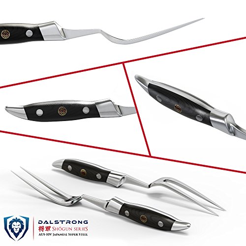 DALSTRONG Carving Knife & Fork Set Shogun Series Damascus 9