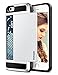 iPhone 5S Case, iPhone 5 Case, Vofolen Impact Resistant iPhone 5S Wallet Case Hybrid Bumper Armor Snap-on Black Soft Rubber Cover Protective Shell Card Holder for iPhone 5 5S SE - White