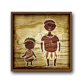 Framed Canvas Wall Art for Living Room, Bedroom Indian Tribe Totem Theme Canvas Prints for Home Decoration Ready to Hang - 16x16 inches