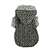 Fitwarm Fuzzy Dog Sweater, Knitted Winter Dog Clothes for Small Dogs Boy Girl, Pet Cat Hooded Outfit, Dark Grey, Black, XS