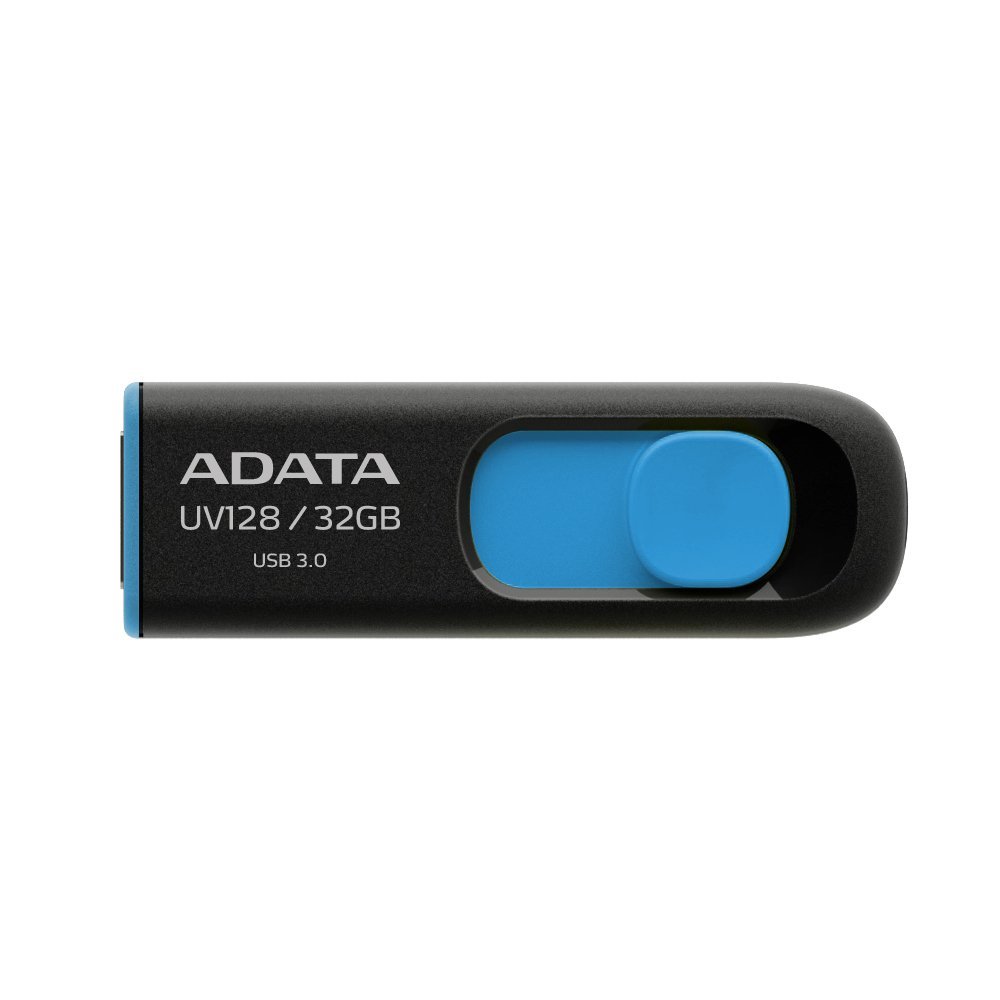 ADATA Technology USB3.0直付型フラッシュメモリー DashDrive UV128 32GB (ブラック+ブルー) AUV128-32G-RBE商品画像