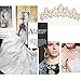 Aukmla Queen Crowns and Tairas Gold Crystal Crown Wedding Costume Headpeice Headband Hair Accessories for Women and Girls (Gold)