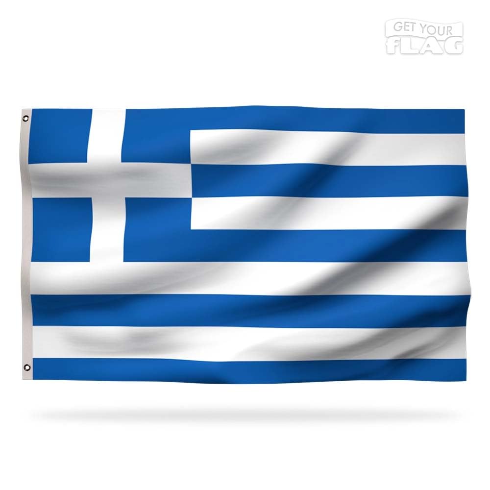 Premium Greek Flag 150x90cm - Very Resistant and Excellent Quality Greece Flag with 2 metal eyelets - Be proud of your colors ! — image 1