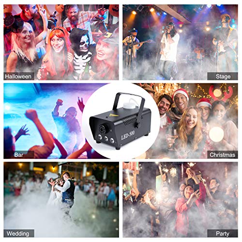 【2019 Upgraded】Fog Machine with Lights,Wireless Remote Control MOMSIV Portable Smoke Machine with Colorful LED Lights for Christmas,Holidays,Parties,Weddings,Halloween (500W) - Thumbnail 5