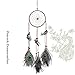 Dremisland Circle-Shaped Dream Catcher with Feathers Wall Hanging Decoration Ornament for Car,Home,Bedroom (Peacock #1)