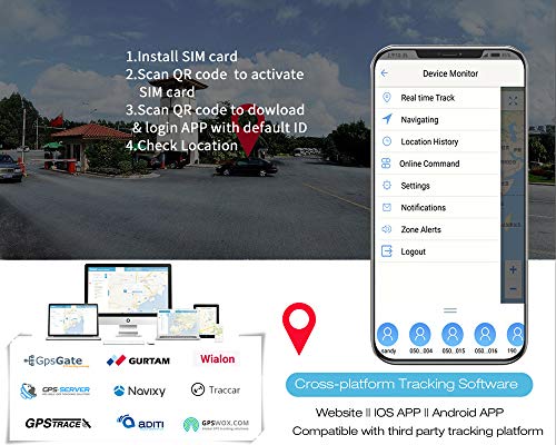 kingneed T630 4 in 1 Micro Size GPS GSM Tracker GPS Locator Online Real-time Tracking Device for Car/Bike/Kid Elder/Pet