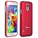 Galaxy S5 Case, GreatShield iSlide Slim Fit Rubber Coated Slider Hard Case Protective Shell Slide In Back Cover for Samsung Galaxy S5 / SV (Red)