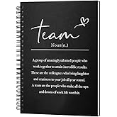 Msticey Team Definition 160 Blank Pages Hardcover Spiral Notebook, Best Team Gift for Team Teammate Work Bestie Coworker, Employee Appreciation Gift, Team Member Thank You Gift for Team Leader