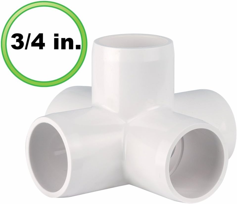 PVC Connector – 5 Way Cross (¾")