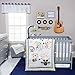 Trend Lab Safari Rock Band 6 Piece Crib Bedding Set, Green/Blue