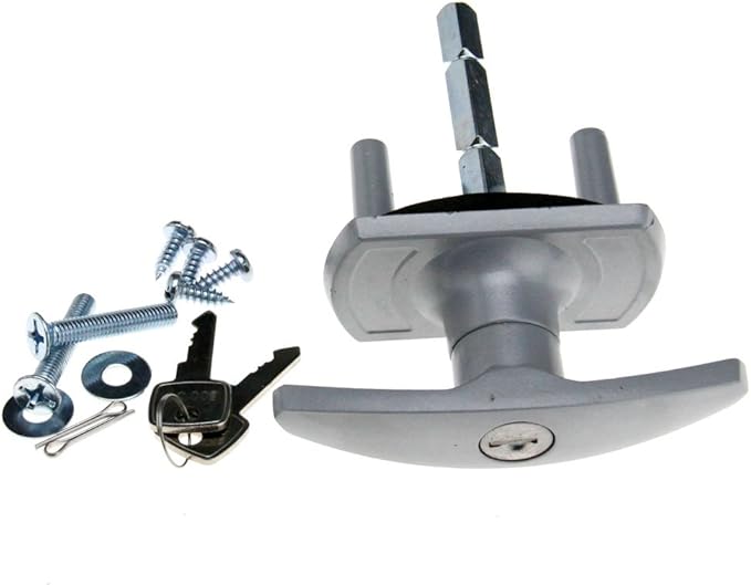 T-Garagentorschloss, 75 mm Schaft, 35 mm Befestigungszapfen, kompatibel