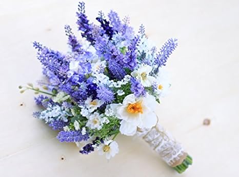 Iffo Lavande Fleurs Blanches Petit Style Frais Avec Bouquet