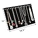 JIFF Velvet Necklace Jewelry Organizer/Tray/Pad/Showcase/Display case (2 pack-Black 17 Hook Necklace Display)