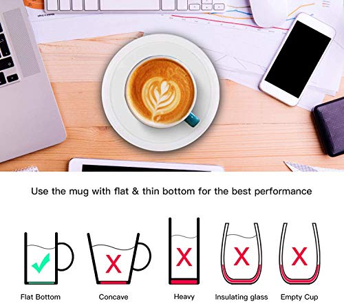 BESTINNKITS Smart Coffee Set Auto On/Off Gravity-induction Mug Office Desk Use, Candle Wax Cup Warmer Heating Plate (Up… - Image 4