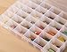 Clear Jewelry Box - Plastic Bead Storage Container, Earrings Storage Organizer with Adjustable Dividers, 36 Grids, 10.75 x 1.7 x 7 Inches