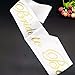 HXG 35 Bride to Be Sash and Tiara: Elegant Metal Alloy and Rhinestone Tiara | Stylish White Satin Bride to Be Sash with Gold Lettering | Bachelorette, Bridal, Wedding Party Accessories