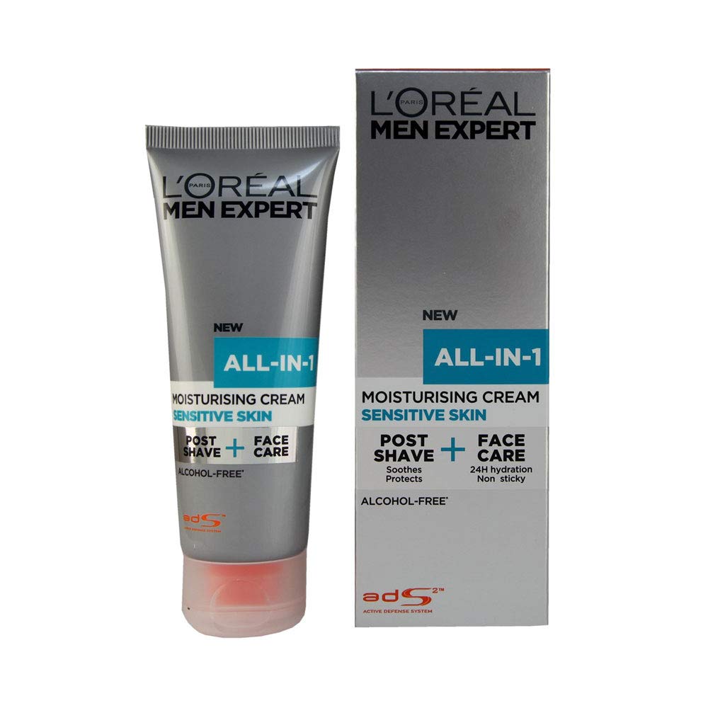L'Oréal Men Expert All-In-One Soothing Post-Shave & Hydrating Face Cream for Sensitive Skin 75 ml