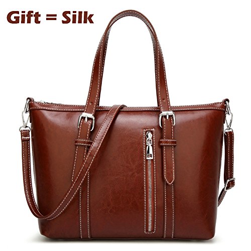 Dark Brown Handbags. LOOSLOON Womens 3Pcs/Set Leather Handbags Fashion Casual Top Handle Satchel