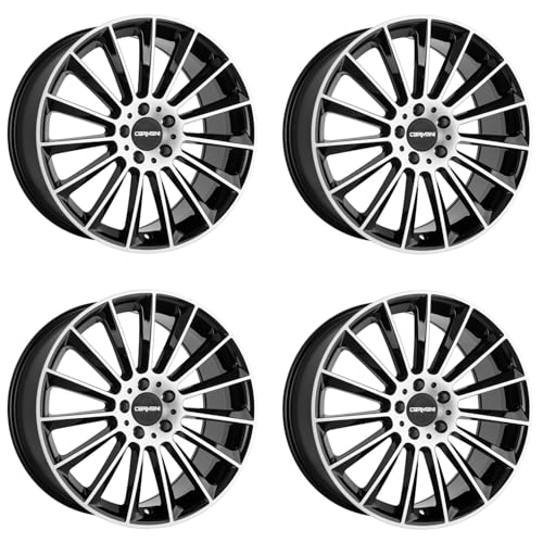4x Carmani rims alloy rims 17 Fritz 8,5x20 ET40 5x112 black polish compatible with BMW 2 X1 X2