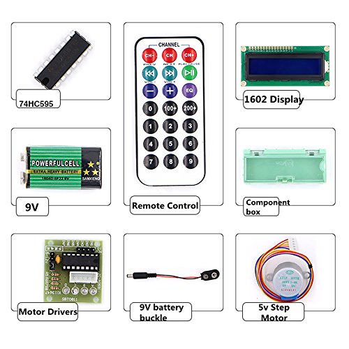 Sunhokey UNO R3 Starter Kit Upgraded Version with Tutorial for Arduino