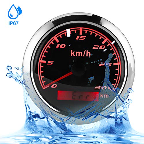 KM GPS Snelheidsmeter Kilometerteller Gauge 85mm 30 KM/H IP67 Waterdicht voor Boot Auto Jacht Motorfiets(zwart) - Image 3