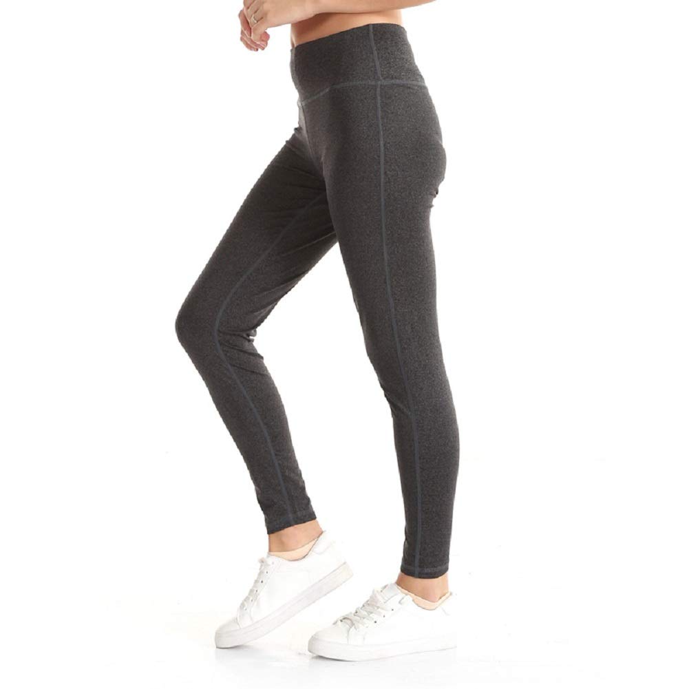 YIDAINLINE Women\'s Ankle Leggings Tummy Control Workout Running Fitness Yoga Pants Ankle Tights(X-Large,Dark Gray)