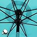 COBANA Patio Umbrella Outdoor Table Umbrella of 9-Feet with 8 Ribs and Push Button Tilt and Crank, Turquoise